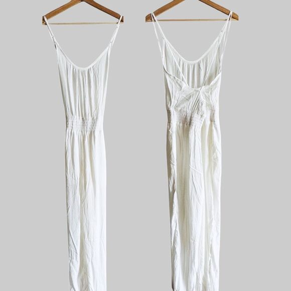 PRANA‎ Fernie Wide Leg White Jumpsuit NWT – Size Small – Adjustable Straps Modal - Picture 11 of 12